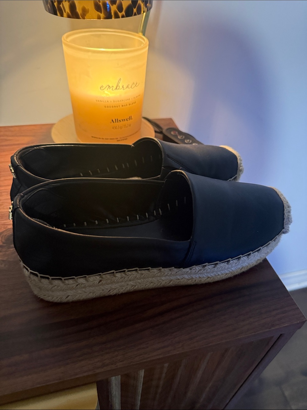 Michael Kors Black Espadrille Slip-On Loafers